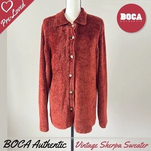 Vintage Boca Authentic Comfort and Quality Sweater Sherpa